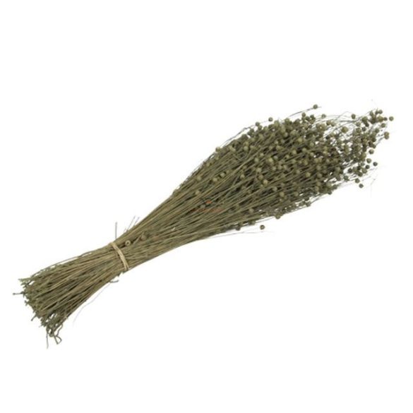 Dekor Len köteg 50-60 cm zöld