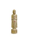 Buddha szobor fa 22x10x78cm natúr,arany