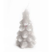 Prémium adventi gyertya fenyőfa alakú fehér 8x5 cm