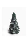 Prémium adventi gyertya fenyőfa alakú zöld 8x5 cm