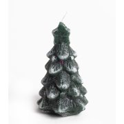 Prémium adventi gyertya fenyőfa alakú zöld 8x5 cm