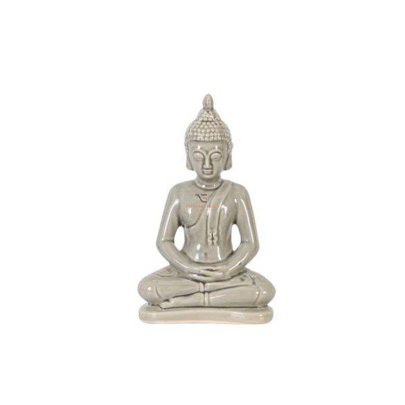 Buddha kerámia 17x9,5x30cm szürke