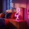 Neon rózsaszín flamingó LED lámpa  - USB + elemes működés 29,5 cm