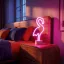 Neon rózsaszín flamingó LED lámpa  - USB + elemes működés 29,5 cm