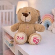 Egyedi neves Plüss Maci 20 cm, baba emlékőrző