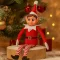 Karácsonyi elf manó lány textil 30 cm