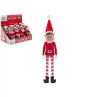 Karácsonyi elf manó lány textil 30 cm