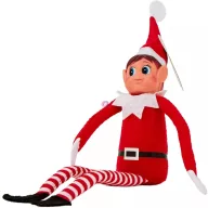 Karácsonyi elf manó lány textil 30 cm
