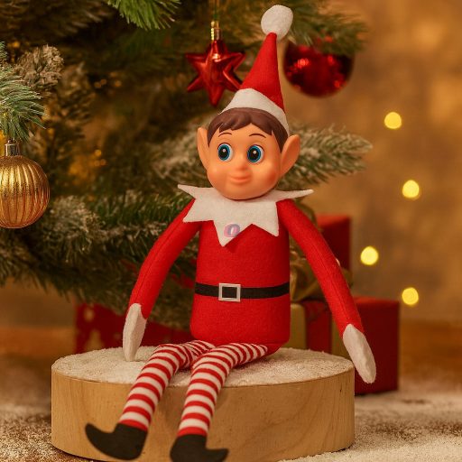 2 db-os Karácsonyi elf - csínytevő manó szett textil 30 cm