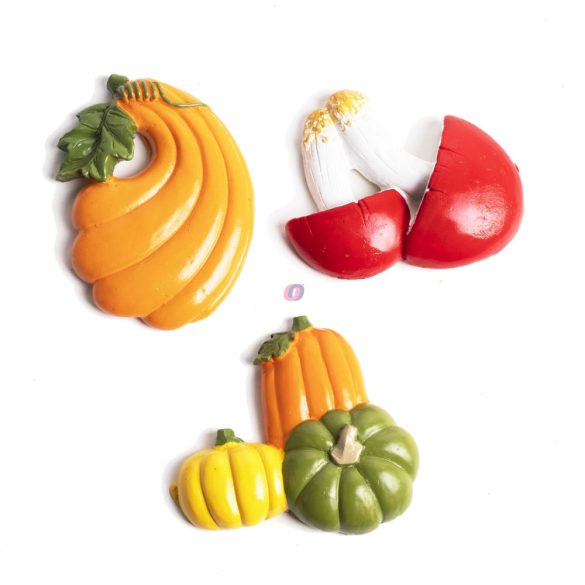 3 db-os Őszi dekor szett poly 6 cm narancssárga