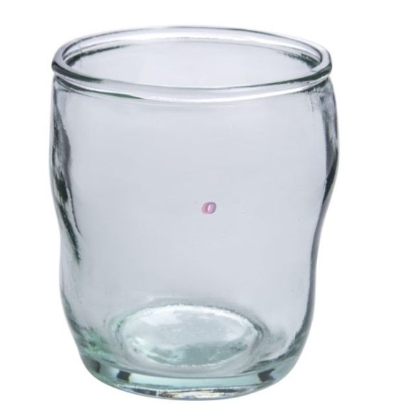 Gyertyatartó üveg 10,5x9cm átlátszó