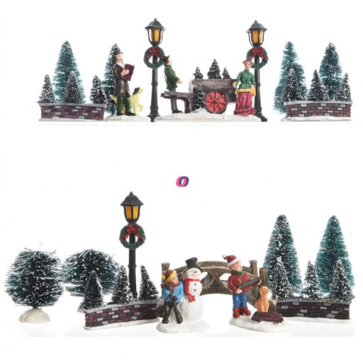 Luxury 10 db-os Karácsonyi falu figura szett 2 féle választható