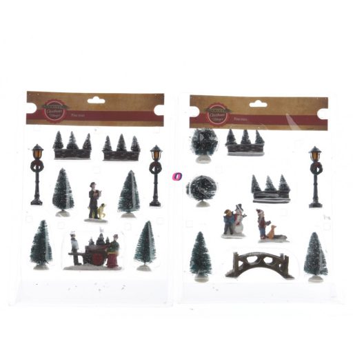 Luxury 10 db-os Karácsonyi falu figura szett 2 féle választható