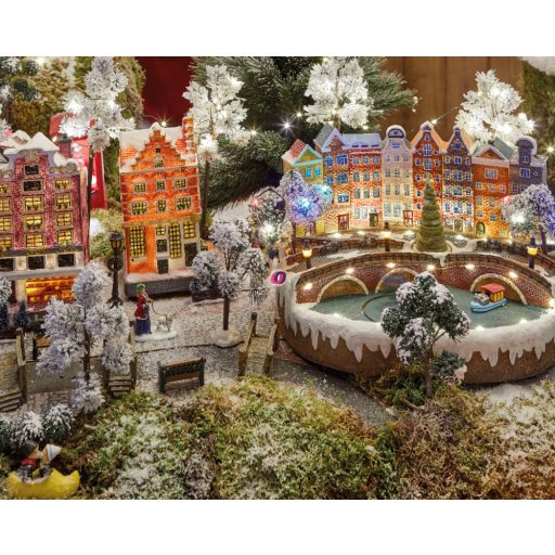 Luxury 10 db-os Karácsonyi falu figura szett 2 féle választható