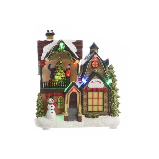 Luxury Karácsonyi Dioráma mozgó jelenettel "Premio" 4 féle 18 cm