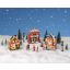 Luxury Karácsonyi falu mega szett LED világtással 17 db-os szett
