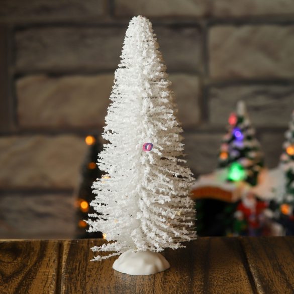 Luxury Mini Fenyőfa fehér, havas 17 cm