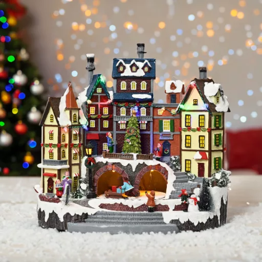 XL Luxury Karácsonyi Dioráma "Stockholm" 31 cm