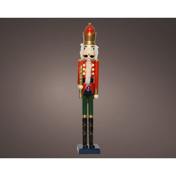 Luxury Fa Diótörő figura "KING" LED világítással 50 cm