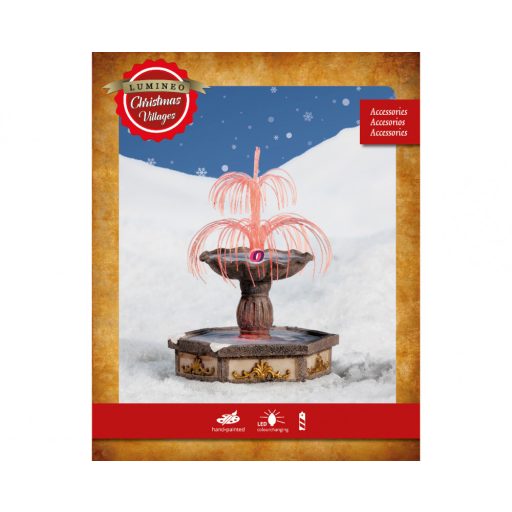 Luxury LED-es Karácsonyi falu szökőkút RGB 16 cm