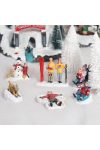 XL Luxury 7 db-os Karácsonyi falu figura szett "Snow fun"