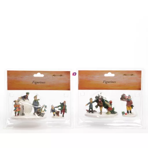 Luxury Karácsonyi falu figura szett  "Winter wonderland" 2 db-os