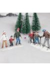 Luxury Karácsonyi falu figura szett "Skate&Ski" 2 db-os