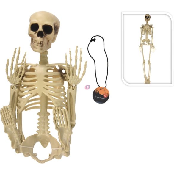 90cm-es Halloween csontváz dekoráció mozgatható testrészekkel