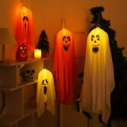   XL 90 cm Halloweeni szellem led világítással, akasztóval 2 féle választható