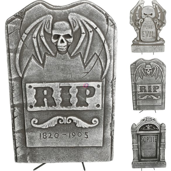 XL Halloween Sírkő dekor 47 cm 3 Féle Mintával