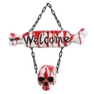   Halloween Welcome Akasztható Csontváz Dekoráció – 36 cm – 3 Féle Mintával