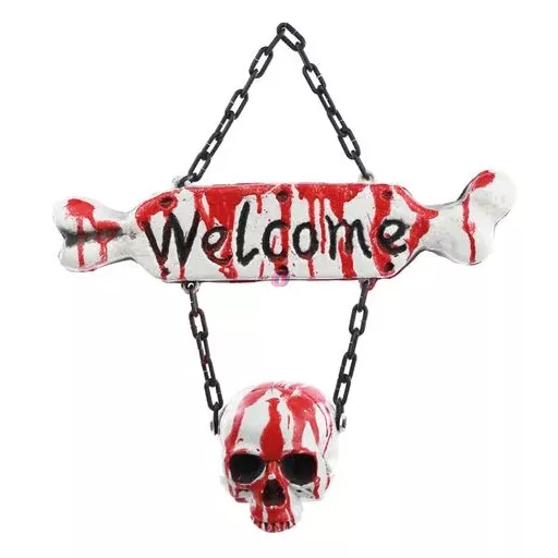 Halloween Welcome Akasztható Csontváz Dekoráció – 36 cm – 3 Féle Mintával