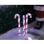 Luxury kültéri Candy Cane, akril cukorbot világítás 3db-os szett 61 cm IP44 230V