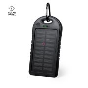   Strapabíró napelemes külső akkumulátor – 4.000 mAh, LED lámpával és karabinerrel fekete