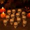 Halloween Koponya Dekor Szett – 12 db 4,5 cm-es koponyák