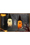 Halloween Akasztható LED Dekor – Tök vagy Szellem Mintával