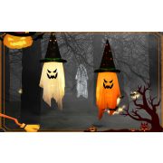   Halloween Akasztható LED Dekor – Tök vagy Szellem Mintával