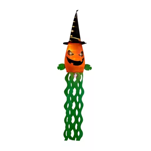 XL alloween Akasztható LED Dekor – Tök vagy Szellem Mintával