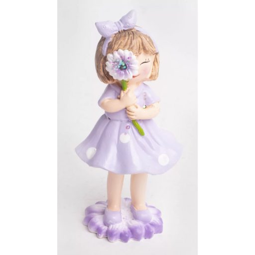 Tavaszi tündérlány virággal lila 10 cm Deluxe