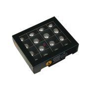   Luxury üveg karácsonyfa gömb 3 cm ezüst fényes 16 db-os szett