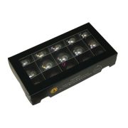   Luxury üveg karácsonyfa gömb 4 cm, átlátszó gyöngyház, 15 db-os szett