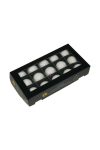 Luxury üveg karácsonyfa gömb 4 cm, fehér opál, 15 db-os szett