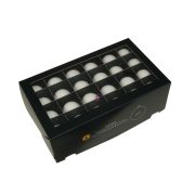   Luxury üveg karácsonyfa gömb 4 cm, fehér szatén, 48 db-os szett