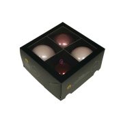   Luxury üveg karácsonyfa gömb 10 cm, wild blossom, 4 db-os szett