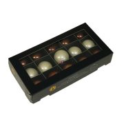   Luxury üveg karácsonyfa gömb 4 cm, opál natural, 15 db-os szett