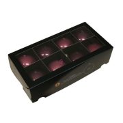   Luxury üveg karácsonyfa gömb 8 cm, orchidea, 8 db-os szett