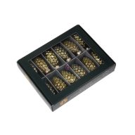 Karácsonyfadísz toboz (üveg) – 12 darabos, arany, 6 cm