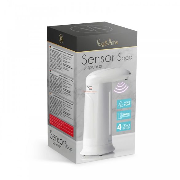 Automata érintésmentes szappanadagoló, kézfertőtlenítő adagoló 360ml