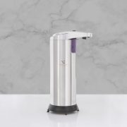 Automata szappanadagoló - 220 ml - álló - elemes - króm