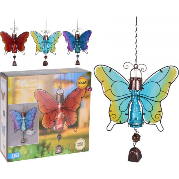 Napelemes lámpa pillangó figura 38 cm 3 féle választható kivitelben